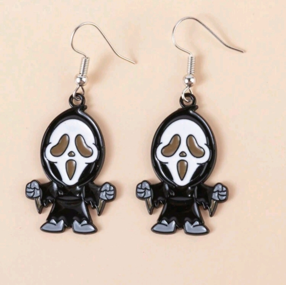 Ghost face earrings